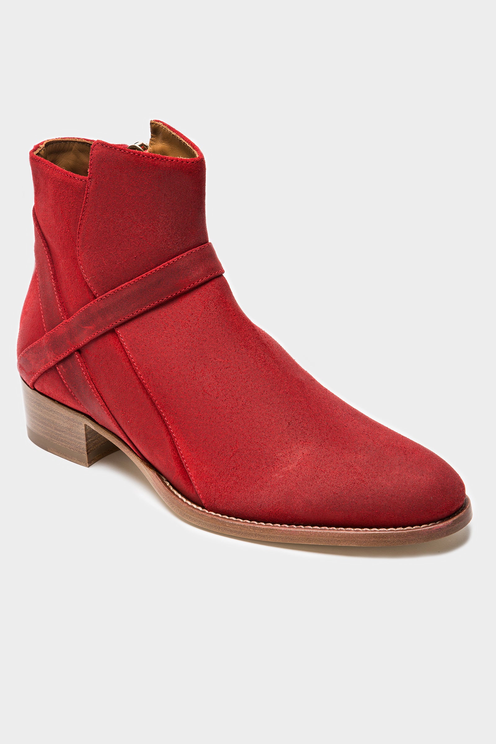 Bowie Mid - Red Oiled Suede