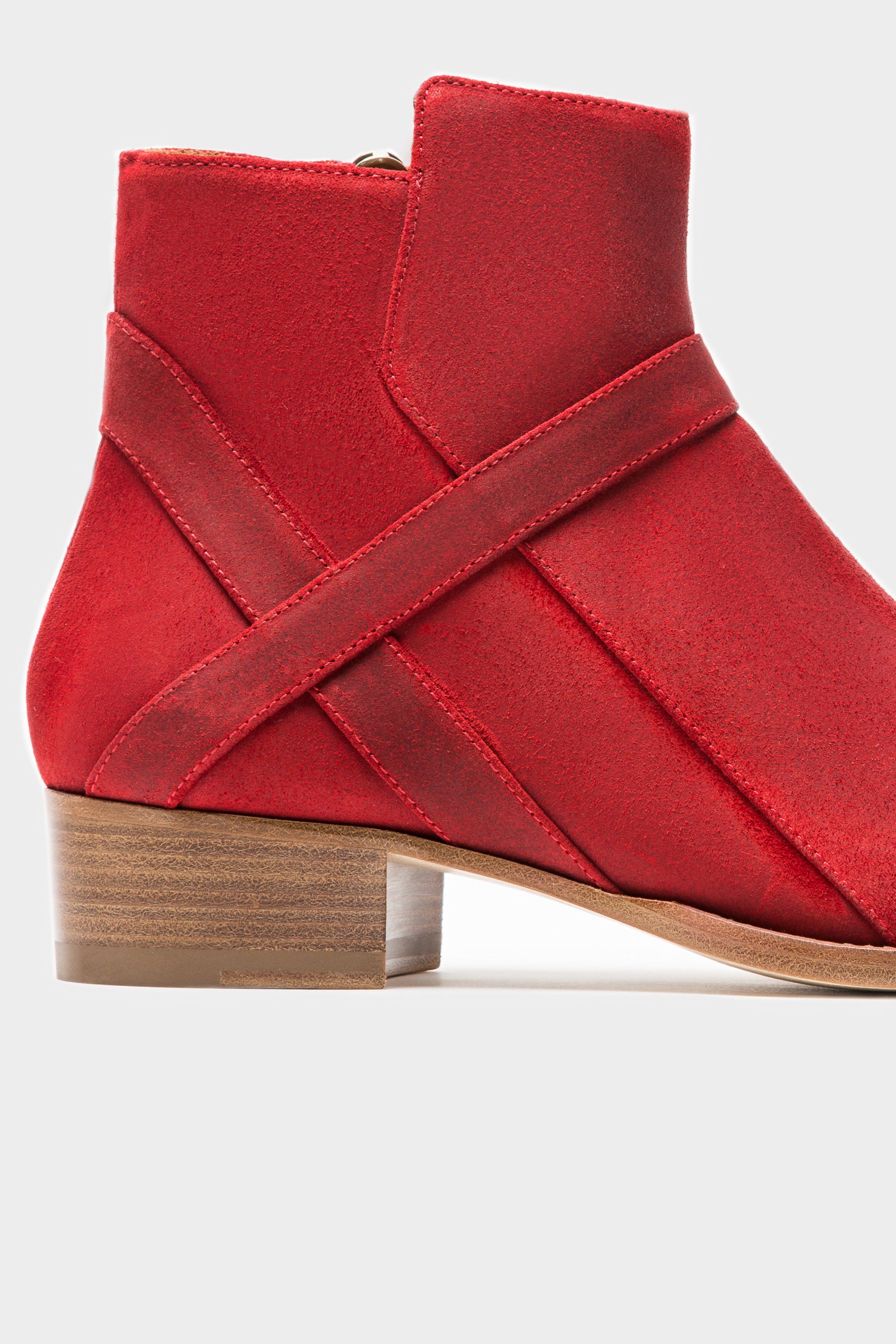 Bowie Mid - Red Oiled Suede