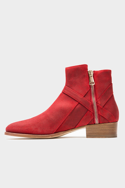 Bowie Mid - Red Oiled Suede