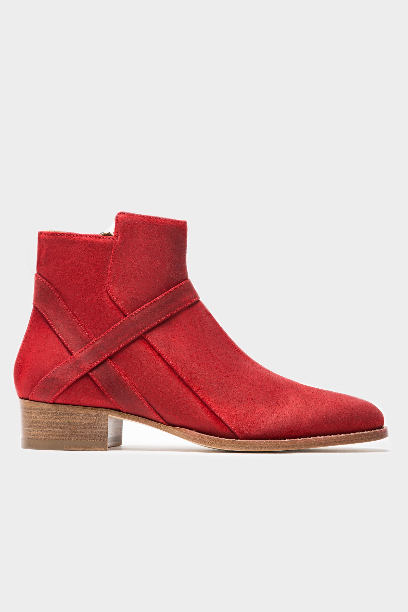 Bowie Mid - Red Oiled Suede